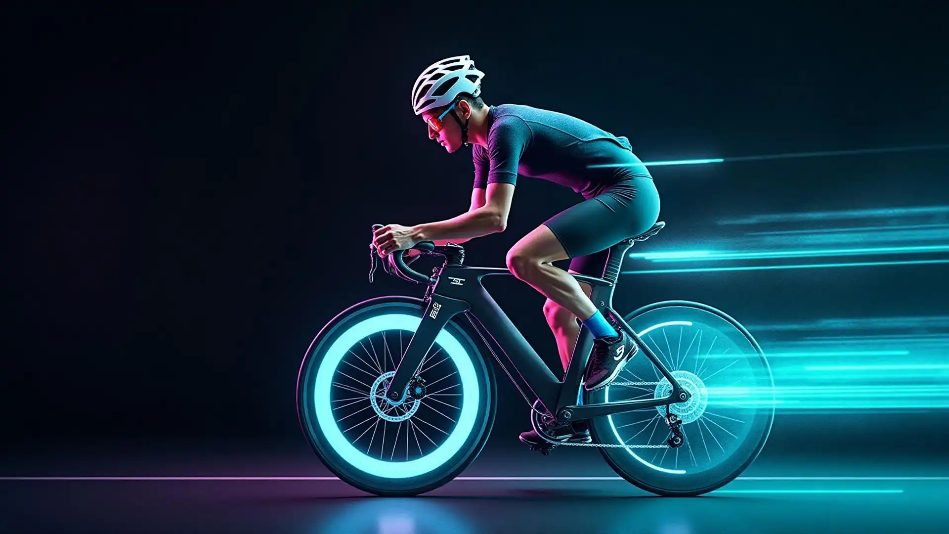 Rider on a smart trainer analyzed by AeroX